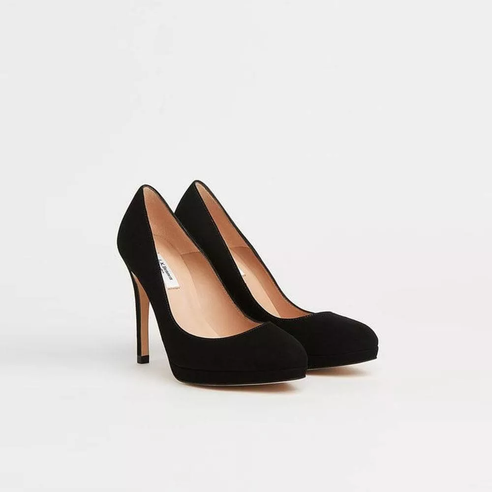 L.K. Bennett Sledge Suede Platform Courts